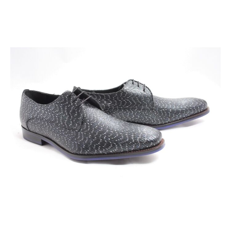 Floris van Bommel 18159 veterschoen blauw - Aalders Schoenmode