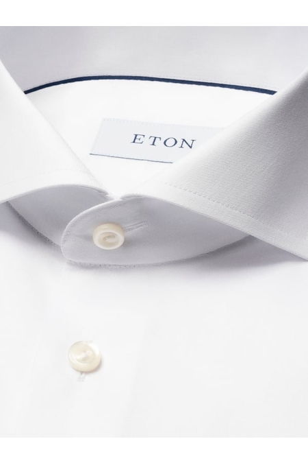 Eton Shirt Signature Twill Super Slim Fit kleding overhemd dress Wit