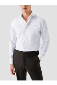 Eton Shirt Signature Twill Super Slim Fit kleding overhemd dress Wit