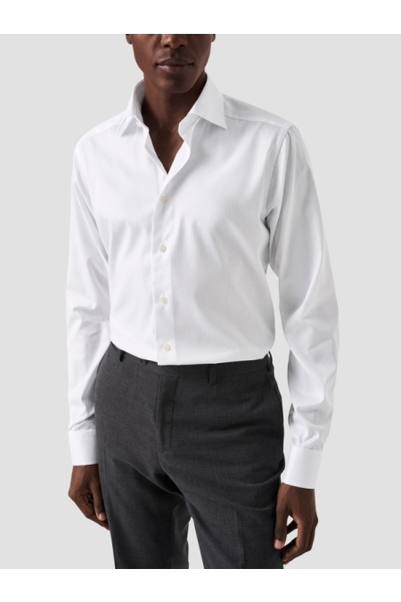 Eton Shirt Signature Twill Contemporary Fit ML7 kleding overhemd dress Wit