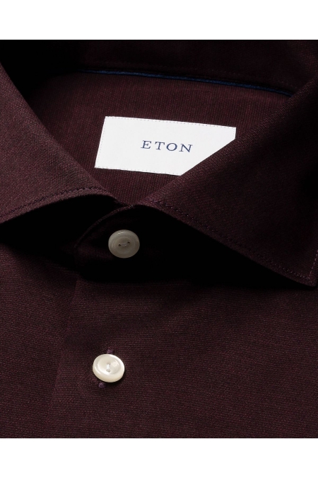 Eton Filo Di scozia Knit Shirt kleding overhemd dress Rood