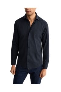 Eton Solid Flanel Shirt kleding overhemd casual Blauw