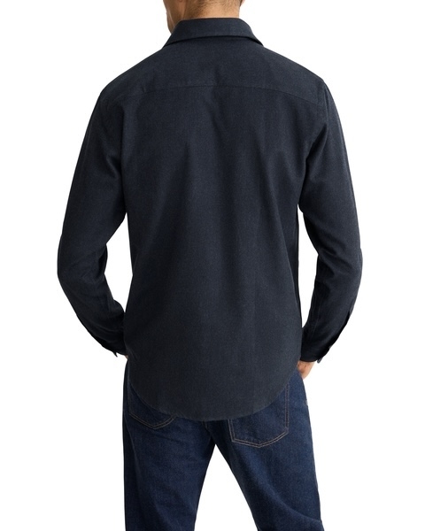 Eton Solid Flanel Shirt kleding overhemd casual Blauw