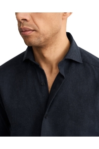 Eton Solid Flanel Shirt kleding overhemd casual Blauw
