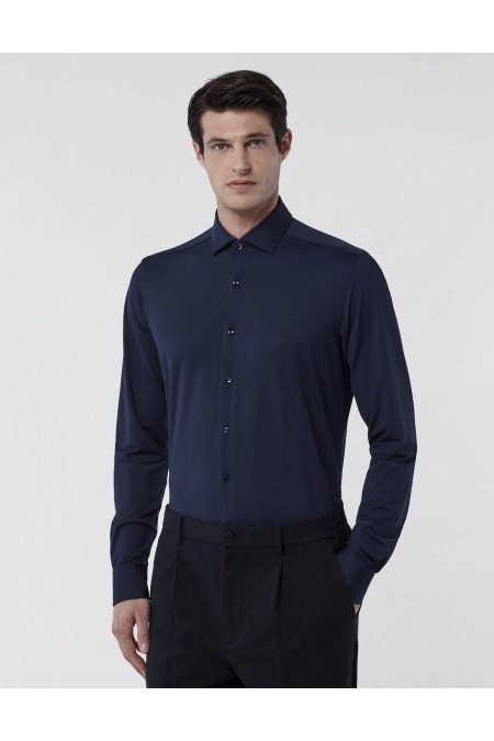 Xacus Active Shirt Tailor Fit kleding overhemd casual Blauw