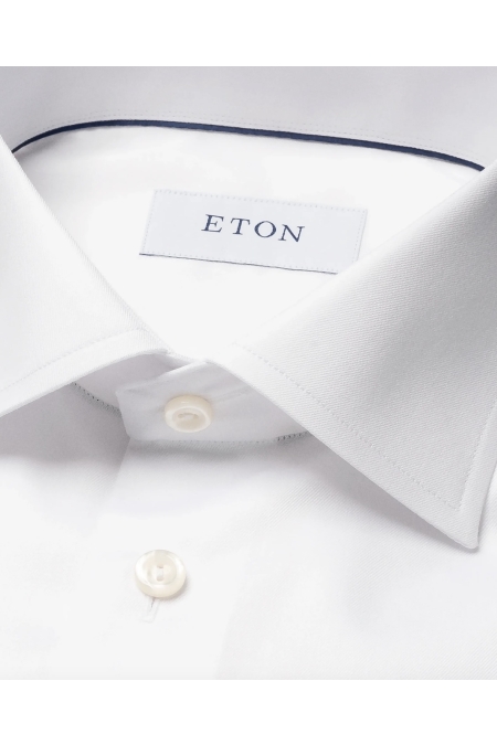 Eton Shirt Signature Twill Contemporary Fit kleding overhemd dress Wit