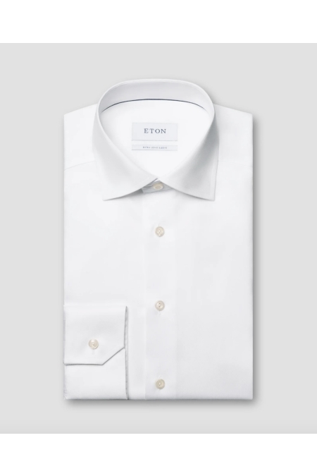 Eton Shirt Signature Twill Contemporary Fit ML7 kleding overhemd dress Wit