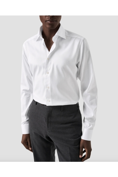 Eton Shirt Signature Twill Contemporary Fit ML7 kleding overhemd dress Wit