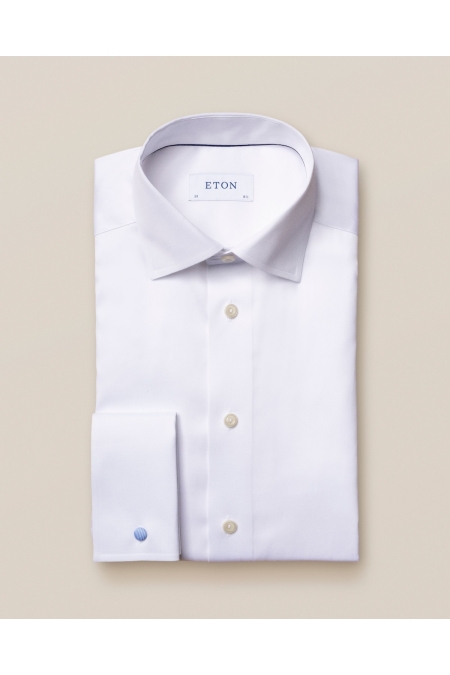 Eton Shirt Slim Fit dubbele manchet kleding overhemd dress Wit