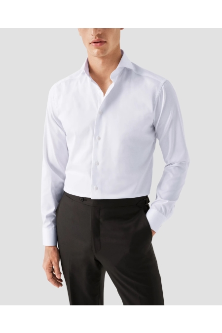 Eton Shirt Signature Twill Super Slim Fit kleding overhemd dress Wit
