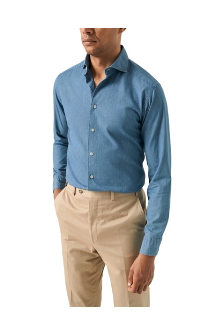 Eton 1000-11526 kleding overhemd casual Light denim