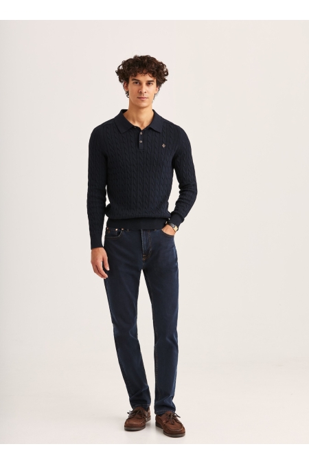 Morris Steve Satin Jeans kleding jeans Blauw