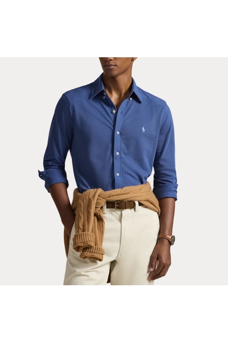 Ralph Lauren Featherweight Mesh Shirt kleding overhemd casual Groen