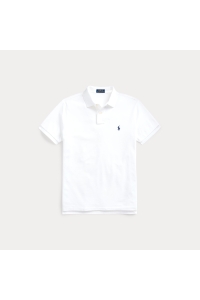 Ralph Lauren Custom Slim Fit Iconic Mesh Polo kleding polo Wit