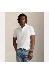 Ralph Lauren Custom Slim Fit Iconic Mesh Polo kleding polo Wit