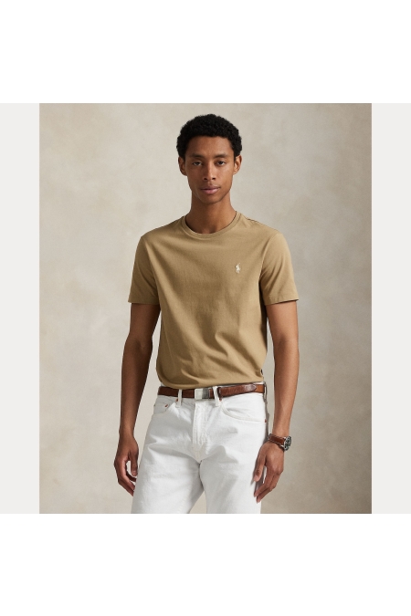 Ralph Lauren Custom Slim Fit Cotton T-shirt kleding t-shirt Beige