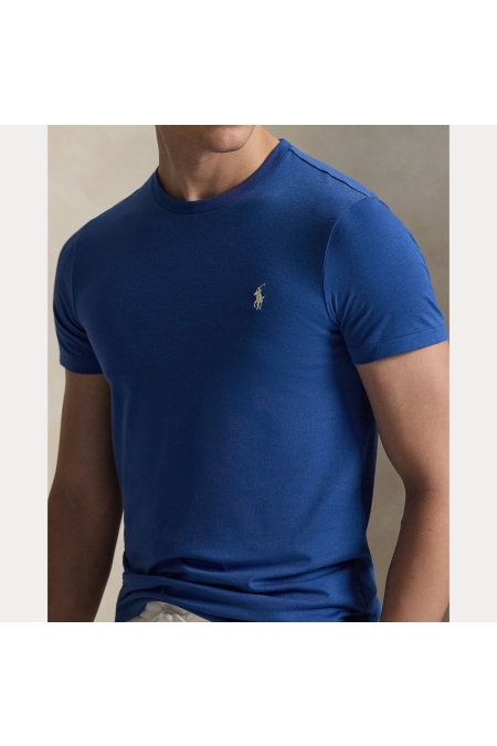 Ralph Lauren Custom Slim Fit Cotton T-shirt kleding t-shirt Blauw