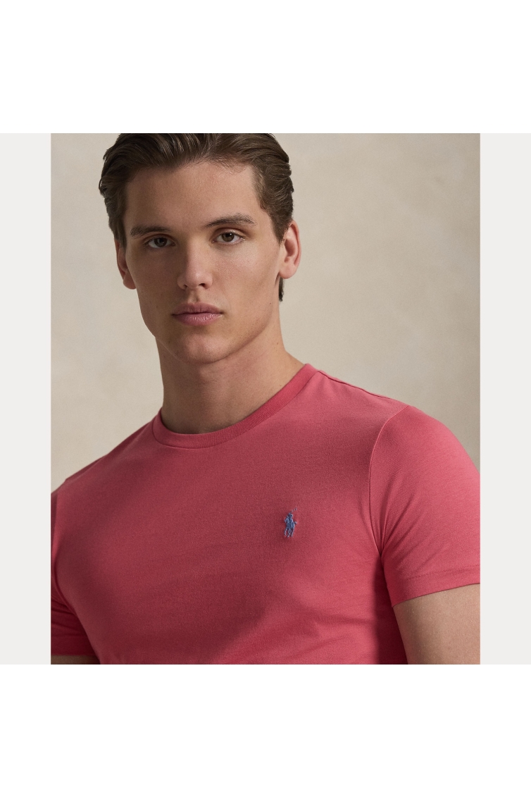 Ralph Lauren Custom Slim Fit Cotton T-shirt kleding t-shirt Rood