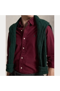 Ralph Lauren CUSTOM FIT GARMENT-DYED OXFORD SHIRT kleding overhemd casual Rood