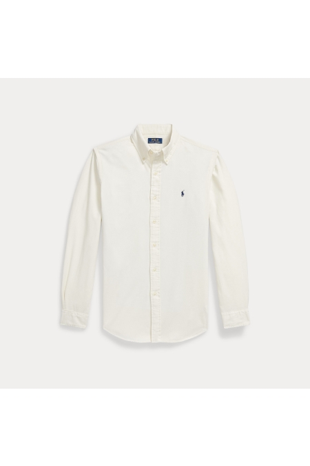 Ralph Lauren CUSTOM FIT CORDUROY SHIRT kleding overhemd casual Beige