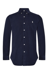 Ralph Lauren CUSTOM FIT CORDUROY SHIRT kleding overhemd casual Blauw
