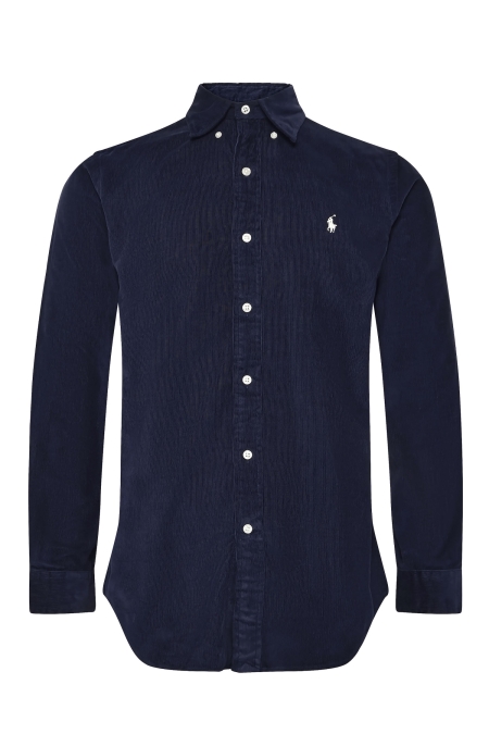 Ralph Lauren CUSTOM FIT CORDUROY SHIRT kleding overhemd casual Blauw