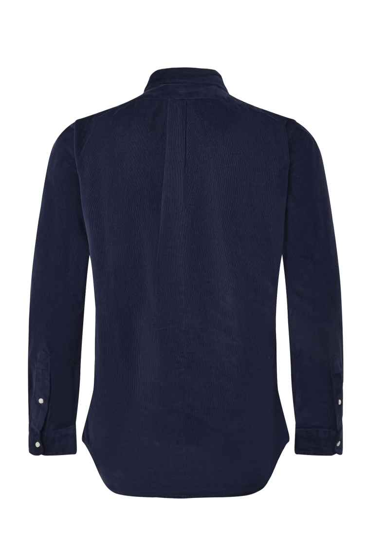 Ralph Lauren CUSTOM FIT CORDUROY SHIRT kleding overhemd casual Blauw