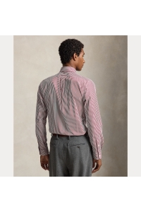 Ralph Lauren Shirt Custom Fit Stripe Stretch Polin kleding overhemd casual Rood
