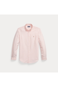 Ralph Lauren Custom Fit Striped Oxford Shirt kleding overhemd casual Oranje