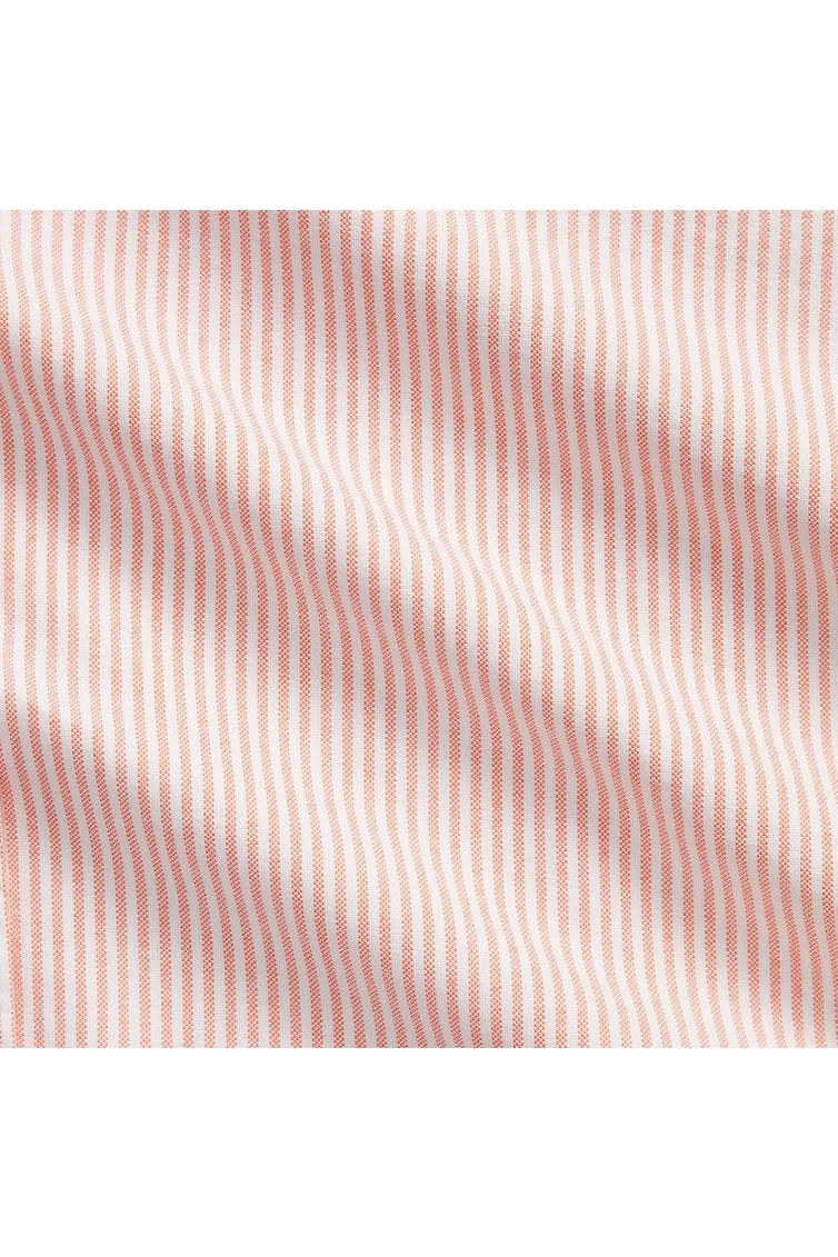 Ralph Lauren Custom Fit Striped Oxford Shirt kleding overhemd casual Oranje