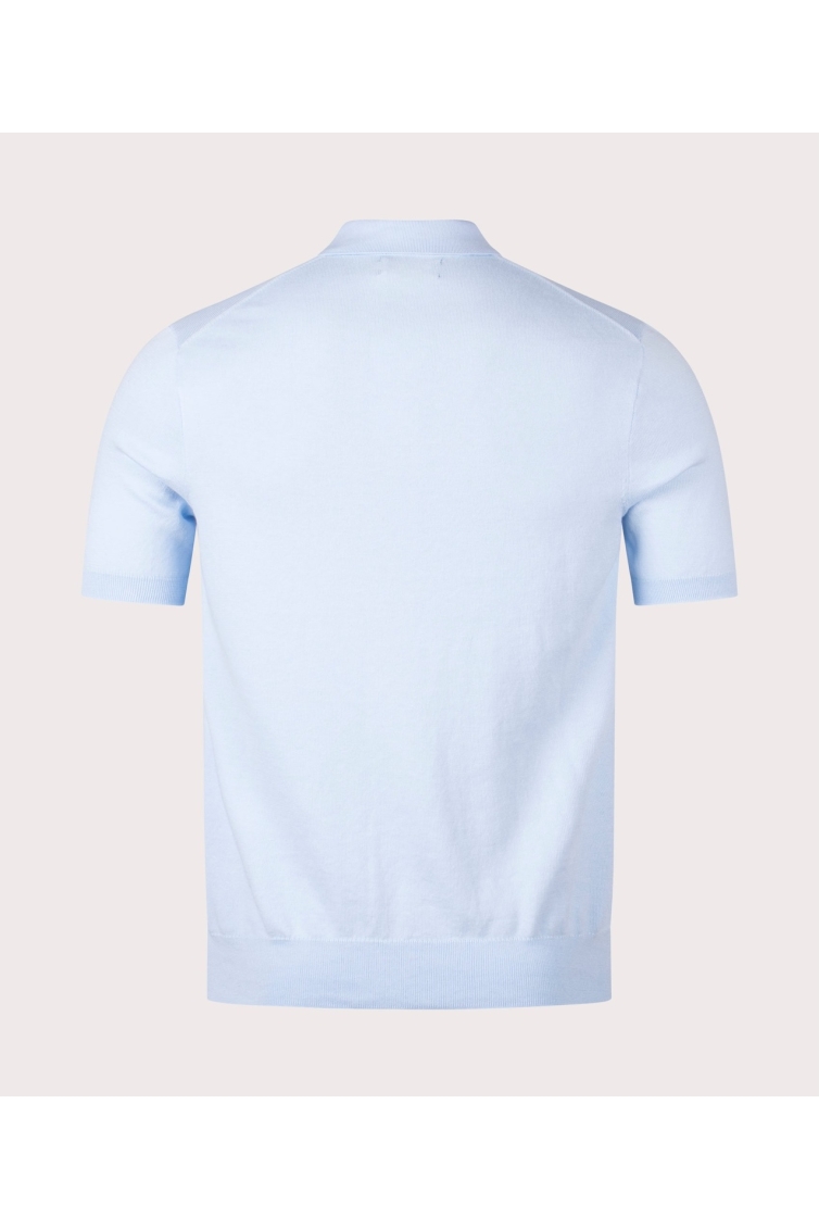 Ralph Lauren Knitted Cotton Polo kleding polo Blauw