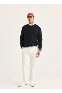 Morris Ethan Cable Oneck kleding trui Blauw