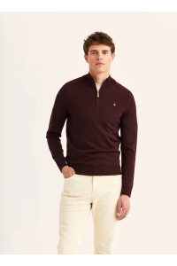 Morris Merino John Zip kleding trui Rood