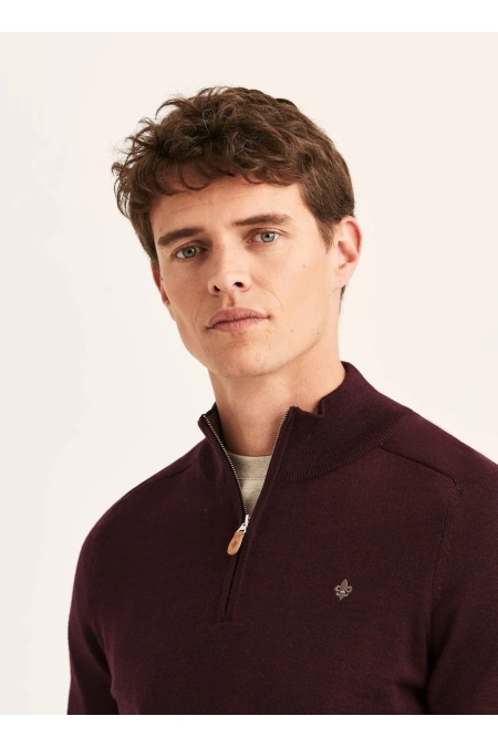 Morris Merino John Zip kleding trui Rood