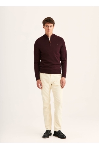 Morris Merino John Zip kleding trui Rood