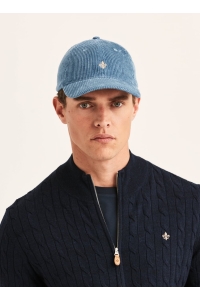 Morris Merino Cable Zip Cardigan kleding vest Blauw