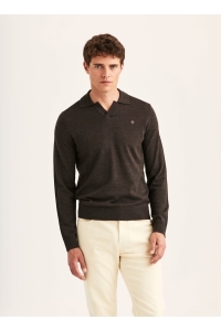 Morris Merino Resort Polo kleding trui Bruin