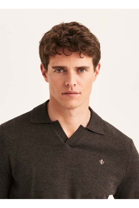 Morris Merino Resort Polo kleding trui Bruin