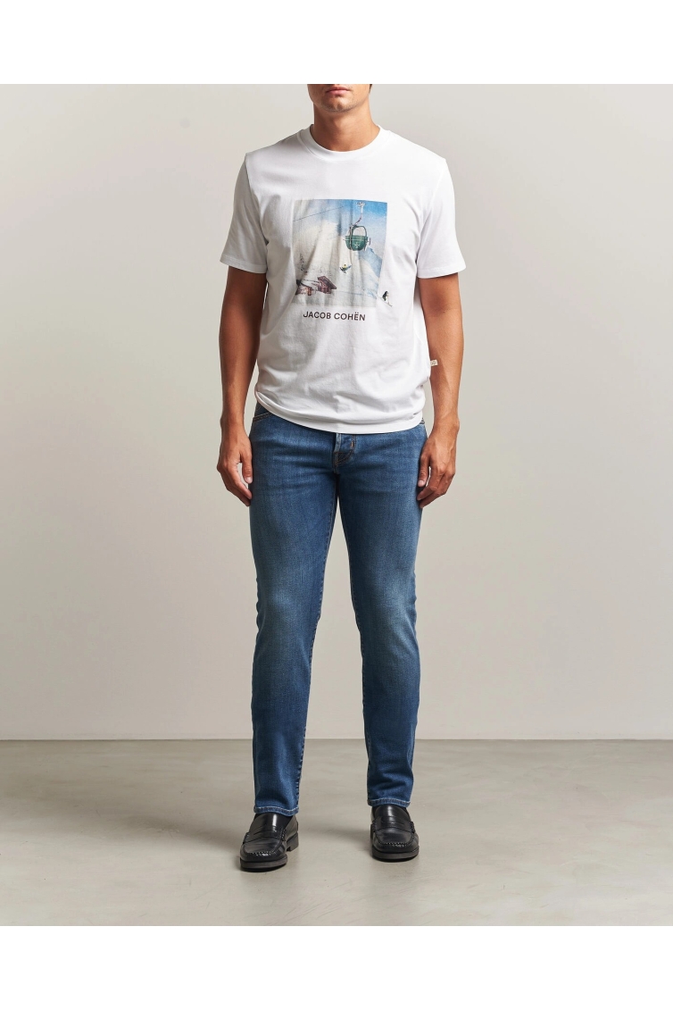 Jacob Cohen T-shirt Collo Costina Jersey kleding t-shirt Wit
