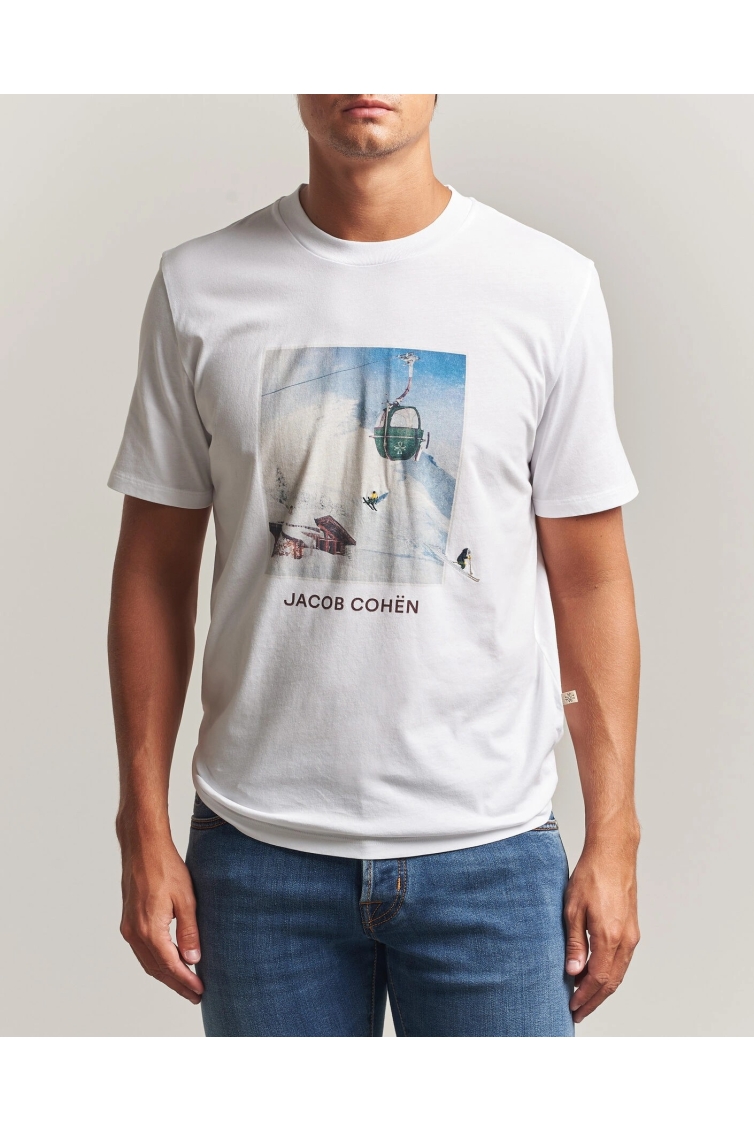 Jacob Cohen T-shirt Collo Costina Jersey kleding t-shirt Wit