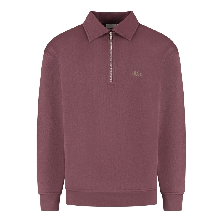 Supply & Co AARAV halfzip sweat kleding trui Rood