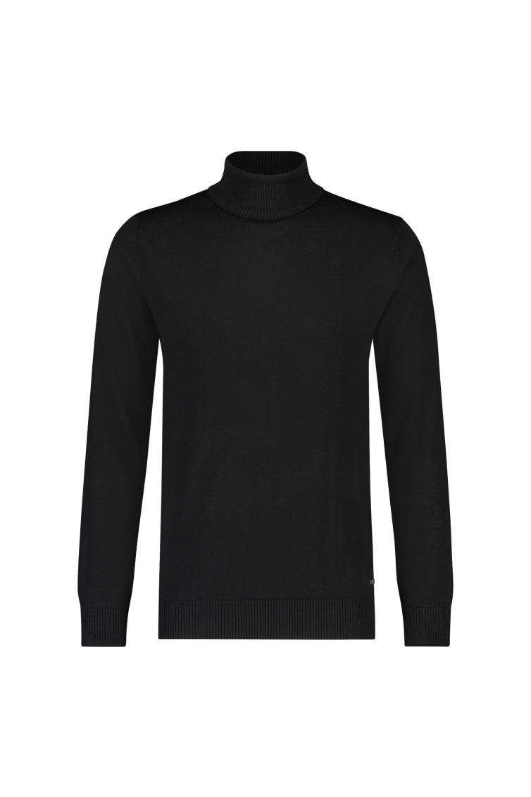 Seven Dials SHAWN rollneck pullover Merino kleding trui Zwart