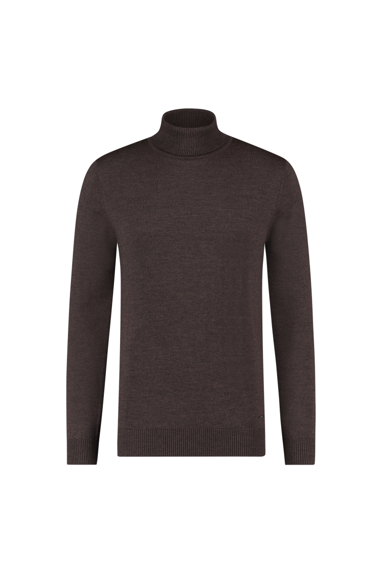 Seven Dials SHAWN rollneck pullover Merino kleding trui Bruin