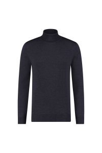 Seven Dials SHAWN rollneck pullover Merino kleding trui Blauw