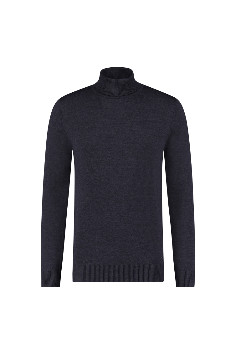 Seven Dials SHAWN rollneck pullover Merino kleding trui Blauw