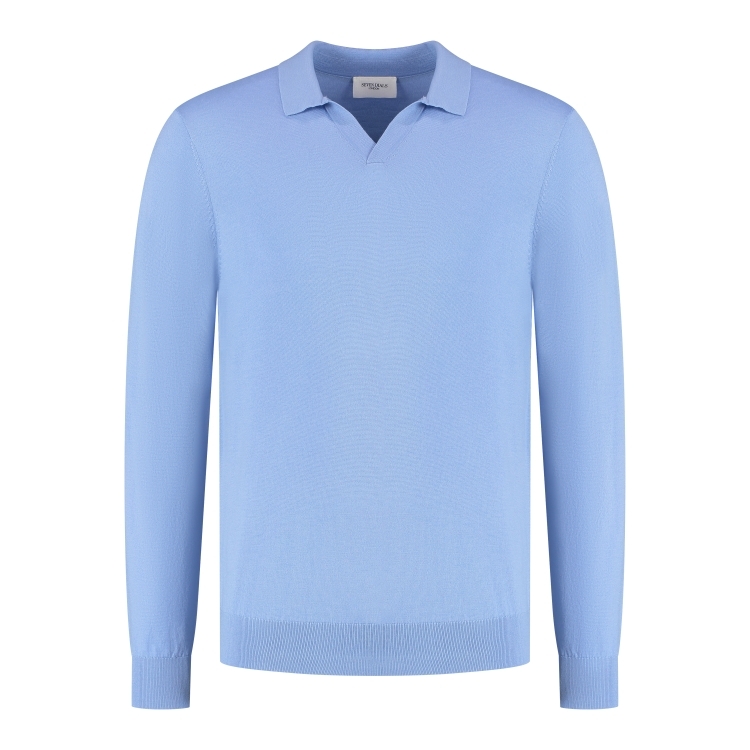 Seven Dials Trui Blake Knit Ls kleding trui Licht Blauw